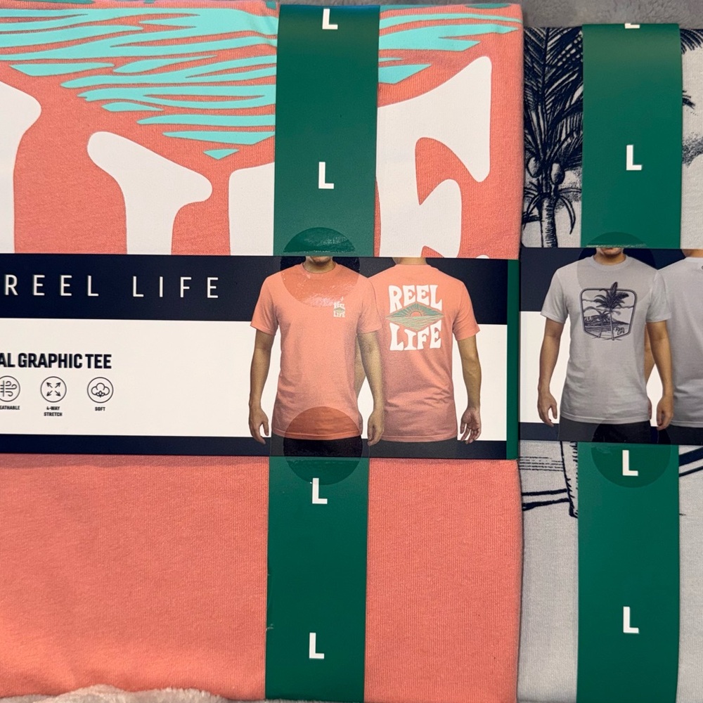 Men's Reel Life  Graphic Tee - Large